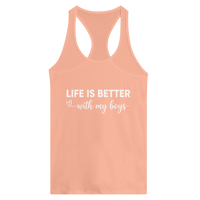 Load image into Gallery viewer, Life Is Better With My Boys Racerback Tank - Little Boss Society Co