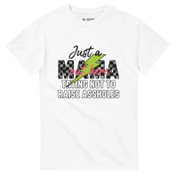 Load image into Gallery viewer, Just a MAMA Out Here Trying Not to Raise Assholes clothing - Little Boss Society Co