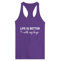 Load image into Gallery viewer, Life Is Better With My Boys Racerback Tank - Little Boss Society Co