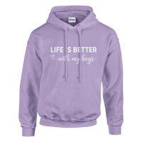 Load image into Gallery viewer, Life Is Better With My Boys Pullover Hoodie - Little Boss Society Co