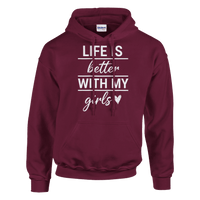 Load image into Gallery viewer, Life Is Better With My Girls Pullover Hoodie - Little Boss Society Co