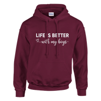 Load image into Gallery viewer, Life Is Better With My Boys Pullover Hoodie - Little Boss Society Co