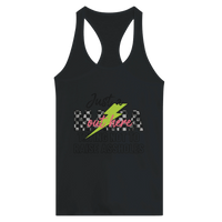 Load image into Gallery viewer, Just a MAMA Out Here Trying Not to Raise Assholes clothing - Women's Ideal Racerback Tank - Little Boss Society Co