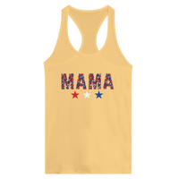 Load image into Gallery viewer, MAMA Fourth of July Graphic Women's Ideal Racerback Tank - Little Boss Society Co